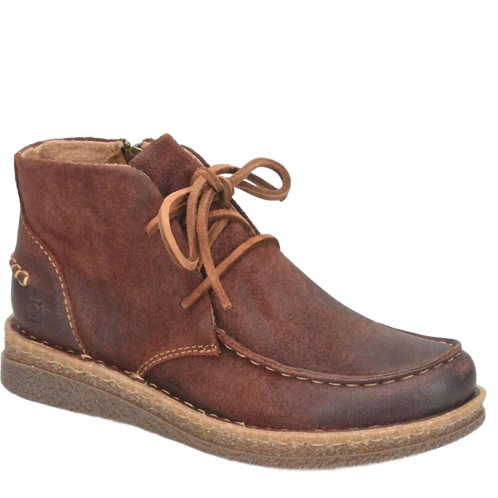 NEW BORN women's analia shoes in burgundy distressed (brown